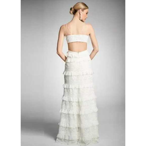 SACHIN + BABI Dress Size 14 Evening Gown NEW Nina Cream Lace Maxi Long Ivory - Picture 2 of 10